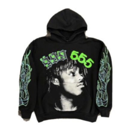 Sp5der 555555 Angel Hoodie Black