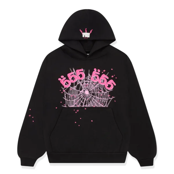 Sp5der-555555-Hoodie-Pink Sp5der 555555 Hoodie Pink