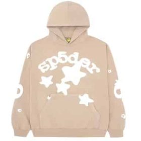 Sp5der Beluga Hoodie Light Brown