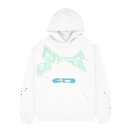 Sp5der Cropped Hoodie White