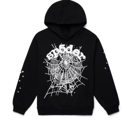 Sp5der OG Black Web Hoodie