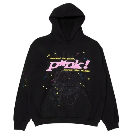 Sp5der P_NK Hoodie Black