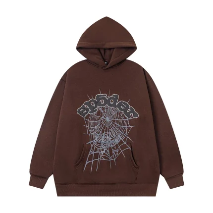 Sp5der Trapstar Brown Hoodie