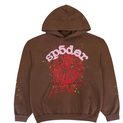 Spider Web Brown hoodie
